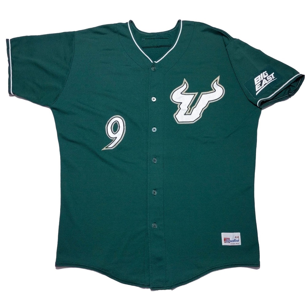 Vintage 2000s South Florida USF Bulls Baseball Jersey Speedline Game Worn 44 XL